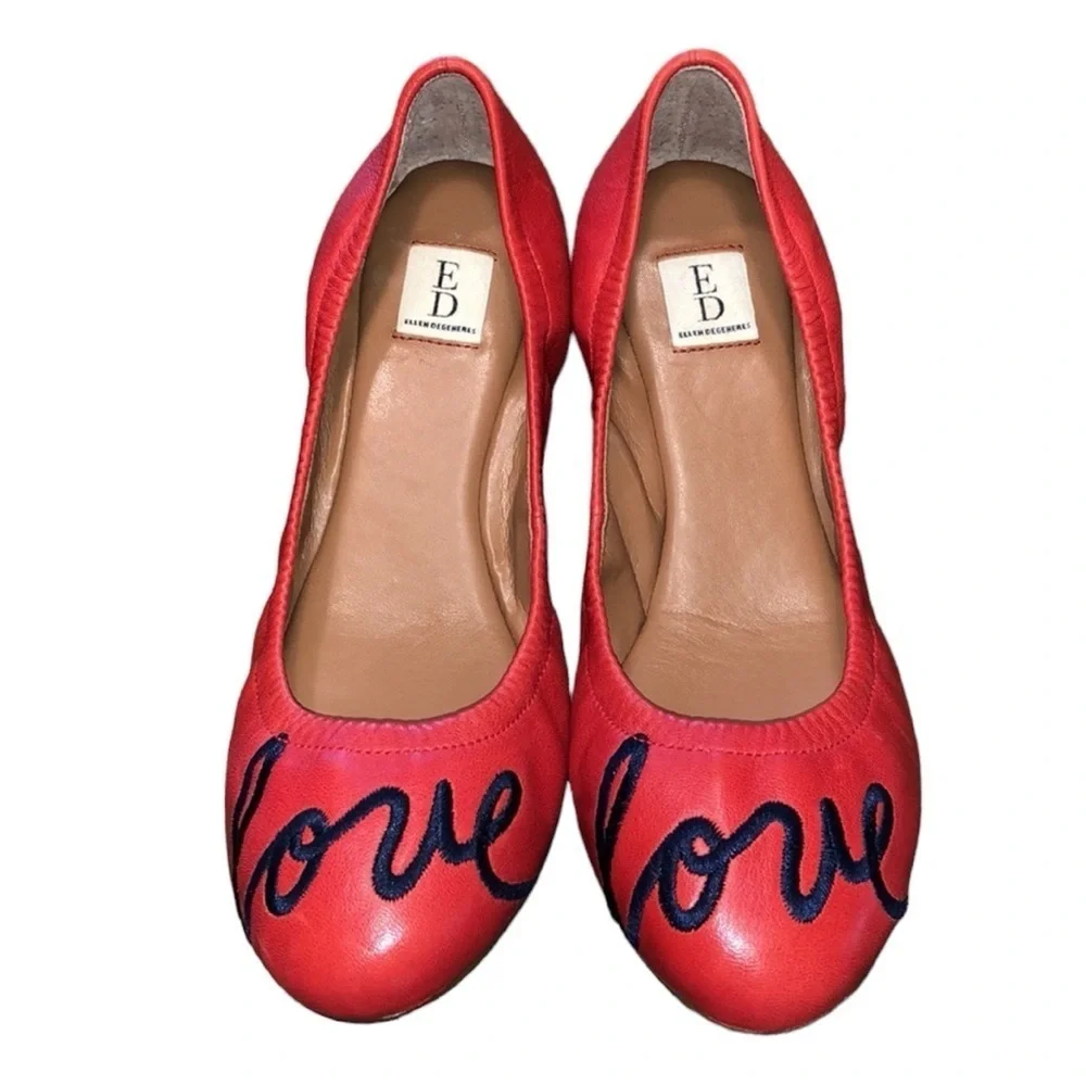 ❄️ ED by Ellen Degeneres | Langley Ballet Flat Vegan Salsa Red Girls Vario…